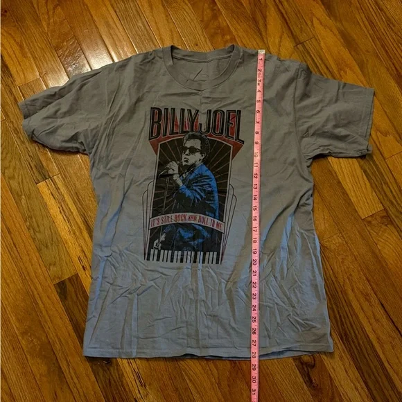 Billy Joel Gray Graphic T-Shirt - Picture 4 of 4